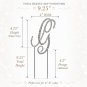 Rhinestone Letter G Cake Topper Silver Monogram Wedding Cake Decoration Bridal Shower Decor