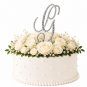 Rhinestone Letter G Cake Topper Silver Monogram Wedding Cake Decoration Bridal Shower Decor