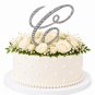 Rhinestone Letter C Cake Topper Silver Monogram Wedding Cake Decoration Bridal Shower Decor