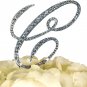 Rhinestone Letter C Cake Topper Silver Monogram Wedding Cake Decoration Bridal Shower Decor