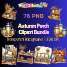 Autumn Porch 300dpi Transparent Background - 78 PNG Clipart Bundle