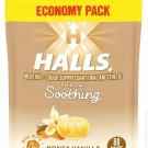 Halls Throat Soothing Honey Vanilla Cough Drops Menthol Candy - 80 Drops/ Pack (Pack of 10)