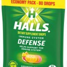 Halls Defense Assorted Citrus Cough Drops Menthol Candy - 80 Drops/ Pack (Pack of 10)