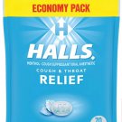Halls Cough & Throat Relief Mountain Menthol Sugar Free Drops Candy - 70 Drops/ Pack (Pack of 10)