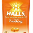 Halls Throat Soothing Honey Flavor Menthol Drops Candy - 30 Drops/ Pack (Pack of 10)