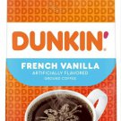 Dunkin' Donuts Coffee French Vanilla Ground Coffee - 340 gram Pack (Pack of 4)