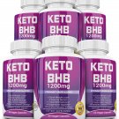 6 X KETO BHB 1200mg PURE Ketone FAT BURNER Weight Loss Diet Pills Ketosis
