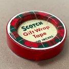 Vintage 1950's Scotch Gift Wrap Tape Tin - Red Tape
