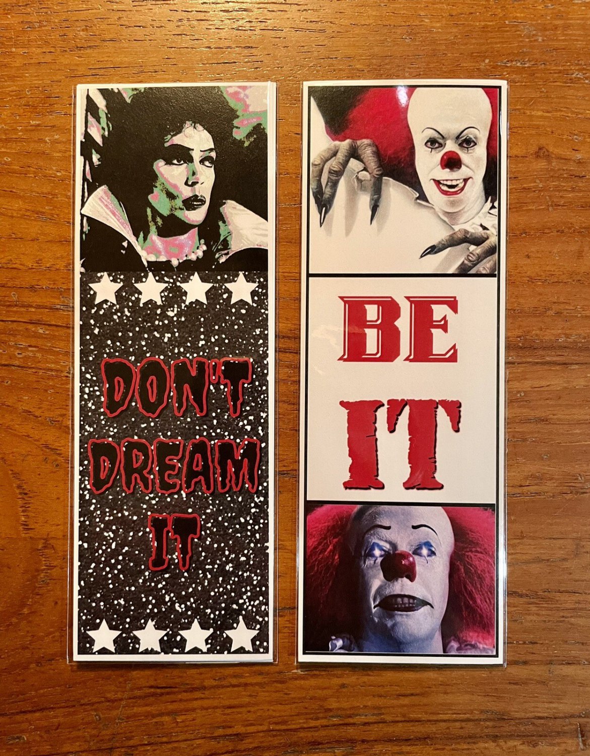 Tim Curry - Don't Dream It Be IT  Handmade Bookmarks Rocky Horror Cult Classics