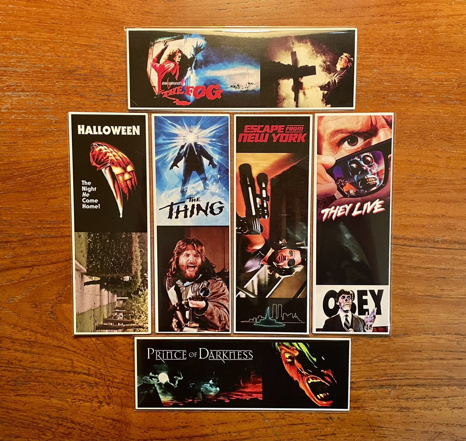 Handmade Bookmarks John Carpenter Horror Film Series The Thing The Fog Halloween