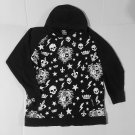Avirex  Black/White Zip-Up Hoodie XXL Streetwear Graphics 100% Cotton RARE