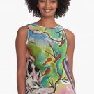 Abstract Skulls Sleeveless Top
