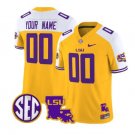 Custom LSU Tigers Jersey Name, Number 2025 Louisiana Patch Stitched Gold Alter