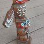 Hand Painted Carved Wood Thunderbird Totem Pole Figurine Native American