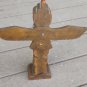 Hand Painted Carved Wood Thunderbird Totem Pole Figurine Native American