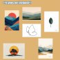 Minimalist Serene, Relaxing Nature Wall Art Set of 16 | Calming Minimalist Nature Wall Collage Decor