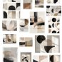 Neutral Abstract Geometric Wall Art Set of 16 | Abstract Shapes Art Prints | Modern Minimal Decor