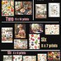 Colorful Kitchen Wall Art Set of 16 | Food & Cooking Art Prints | Kitchen Decor Art Wall Collage