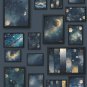 Moon and Stars Wall Art Set of 16 | Celestial Sky Art Prints | Night Sky Galaxy Decor