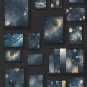 Moon and Stars Wall Art Set of 16 | Celestial Sky Art Prints | Night Sky Galaxy Decor