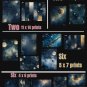 Moon and Stars Wall Art Set of 16 | Celestial Sky Art Prints | Night Sky Galaxy Decor