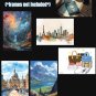 Dream Destinations Wall Art Set of 16 | Around the World Travel Prints Paris NYC Tokyo Wall Decor |