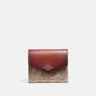 COACH Ladies Folding Purse Card Bag Pocket Wallet Canvas (Colorblock Brown) COACH Ladies Folding Purse Card Bag Pocket Wallet Canvas (Colorblock Brown)