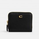 Coach Women's Zip Wallet Billfold with Horse and Carriage Print ( Full Black )