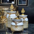Luxury Gold Ceramic Storage Jar Set – Elegant Tea & Coffee Decor Luxury Gold Ceramic Storage Jar Set – Elegant Tea & Coffee Decor