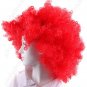 Synthetic Red Funky Unisex Short Curly Clown Wig for Fun FREE SHIPPING