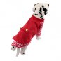 Dog Vest Style Pullover Coat with Stripe Pattern Red FREE Shipping