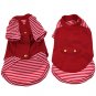 Dog Vest Style Pullover Coat with Stripe Pattern Red FREE Shipping