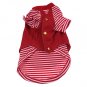 Dog Vest Style Pullover Coat with Stripe Pattern Red FREE Shipping