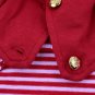 Dog Vest Style Pullover Coat with Stripe Pattern Red FREE Shipping
