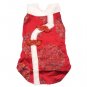 Cute Tang Suit Style Dress Red Color for Dog Pet FREE Shipping