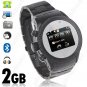 2-SIM 2GB Unlocked Watch Mobile Cell Phone - Bluetooth Camera FM
