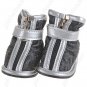 2 Pairs Anti-slip Leather Dog Pet Walking Shoes Footwear Boots