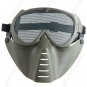 Facepiece Metal-Net Rubber Anti BB Bomb Face Mask for Army