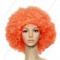 Synthetic Orange Funky Unisex Short Costume Cosplay Wig Hairpiece