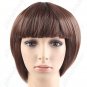 Smart Short Synthetic Hair - Flat Bang Straight Wig Hairpiece