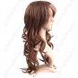Synthetic Natural Long Wavy Curly Wig with Long Bangs Hairpiece