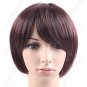 Synthetic Natural Short Straight Wig - Swept Bangs Hairpiece