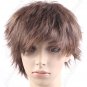Synthetic Natural Short Straight Wig Stylish Streaks Hairpiece