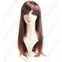 Synthetic Natural Long Full Straight Wig - Swept Bangs Hairpiece