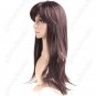 Synthetic Capless Natural Long Straight Wig - Swept Bangs Hairpiece
