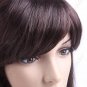 Synthetic Capless Natural Long Straight Wig - Swept Bangs Hairpiece