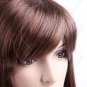 Synthetic Natural Long Full Straight Wig - Swept Bangs Hairpiece