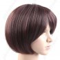 Synthetic Natural Short Straight Wig - Swept Bangs Hairpiece
