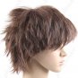 Synthetic Natural Short Straight Wig Stylish Streaks Hairpiece