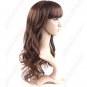 Synthetic Natural Long Curly Wavy Wig - Full Bangs Hairpiece